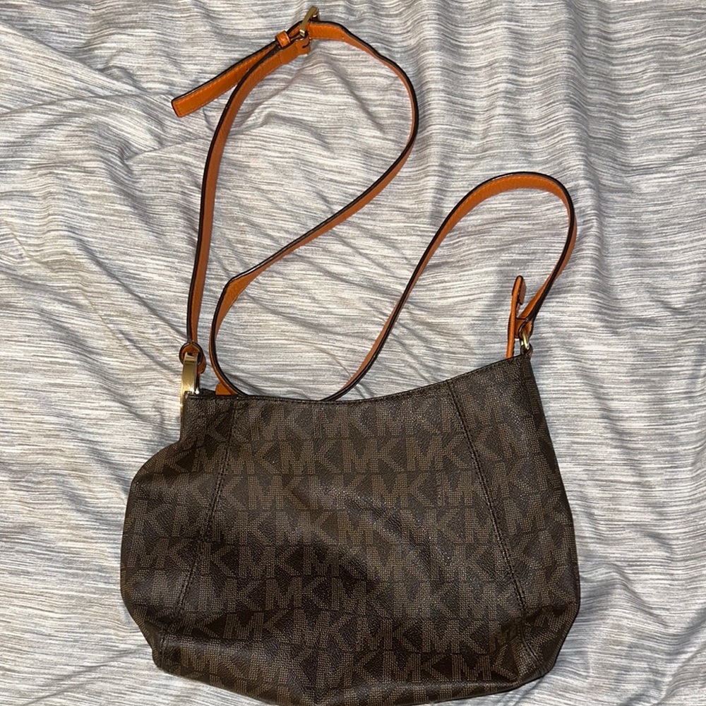 Michael Kors Brown Slouchy Shoulder Bag with Adjustable Strap